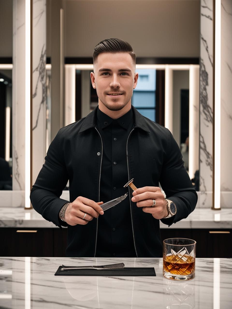 Šimon - Barber v Gentlemen's Den Olomouc